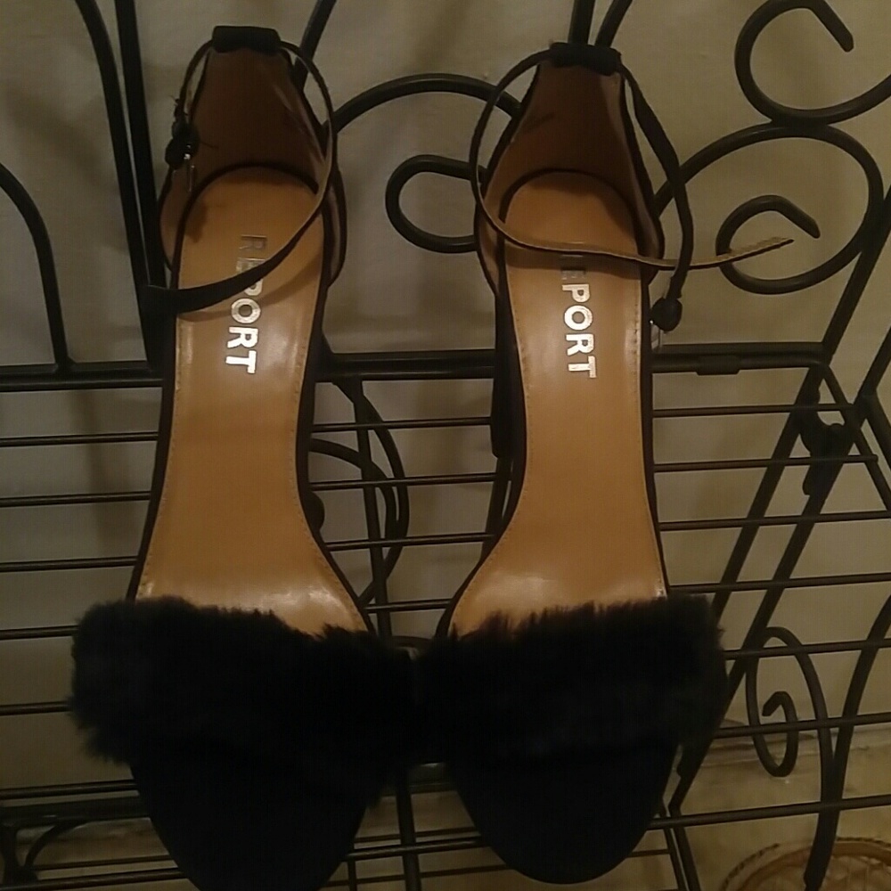 Furry Sandal Heels